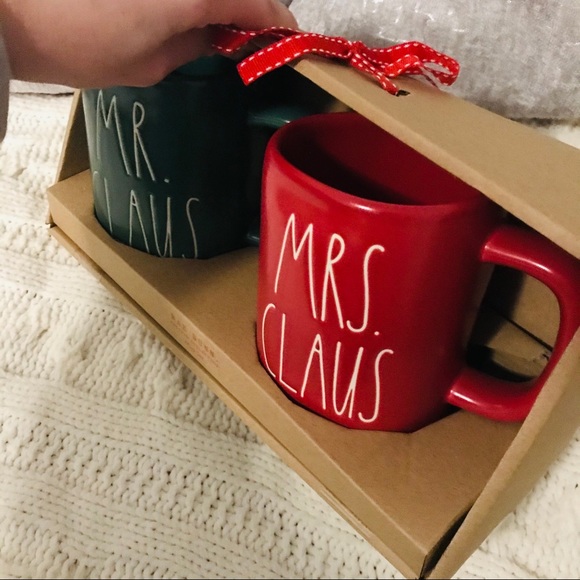 SOLD NWT Rae Dunn Mr & Mrs Claus Mug Set FIRM - Picture 7 of 8